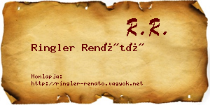 Ringler Renátó névjegykártya